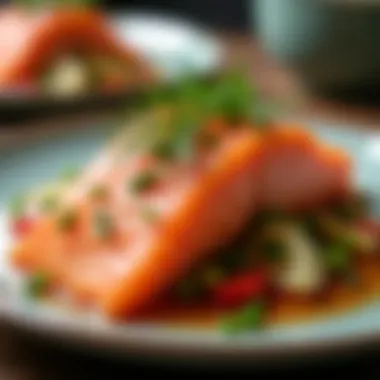 Vibrant dish featuring fatty fish like salmon