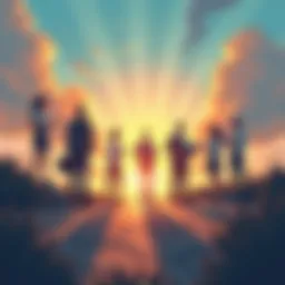 Illustration depicting transformational leadership in action