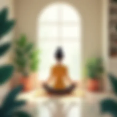 A peaceful environment showcasing a quiet space for meditation