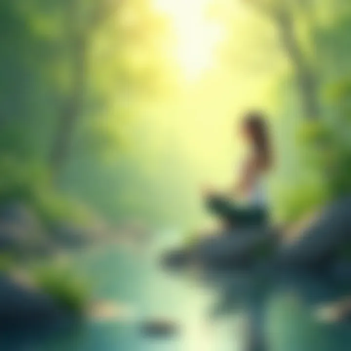 A soft focus on nature elements that inspire calmness