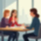 Illustrative representation of active listening in a leadership scenario