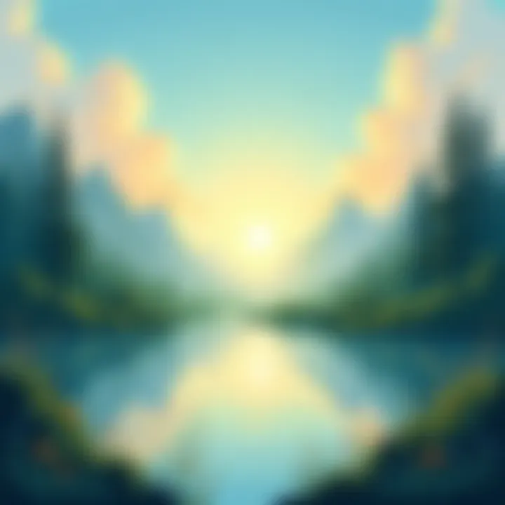 A serene landscape symbolizing mental clarity