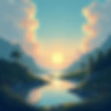 Calmness in Chaos A serene landscape depicting calmness amidst chaos