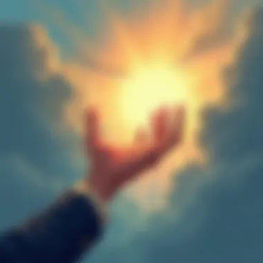 Offering Support A supportive hand reaching out in a moment of distress